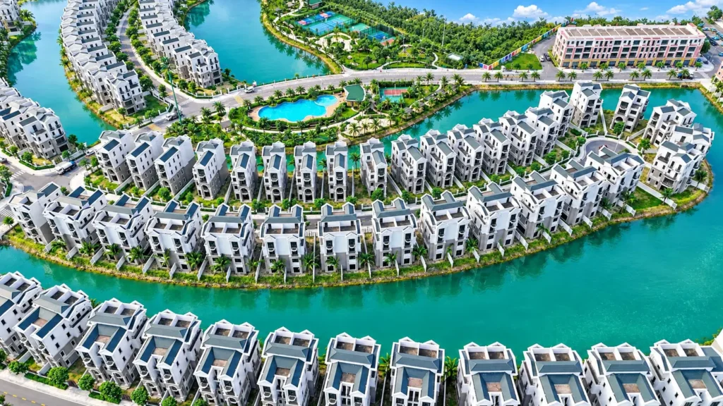 Biệt thự ven hồ, bể bơi nội khu, phân khu Đảo Ngọc