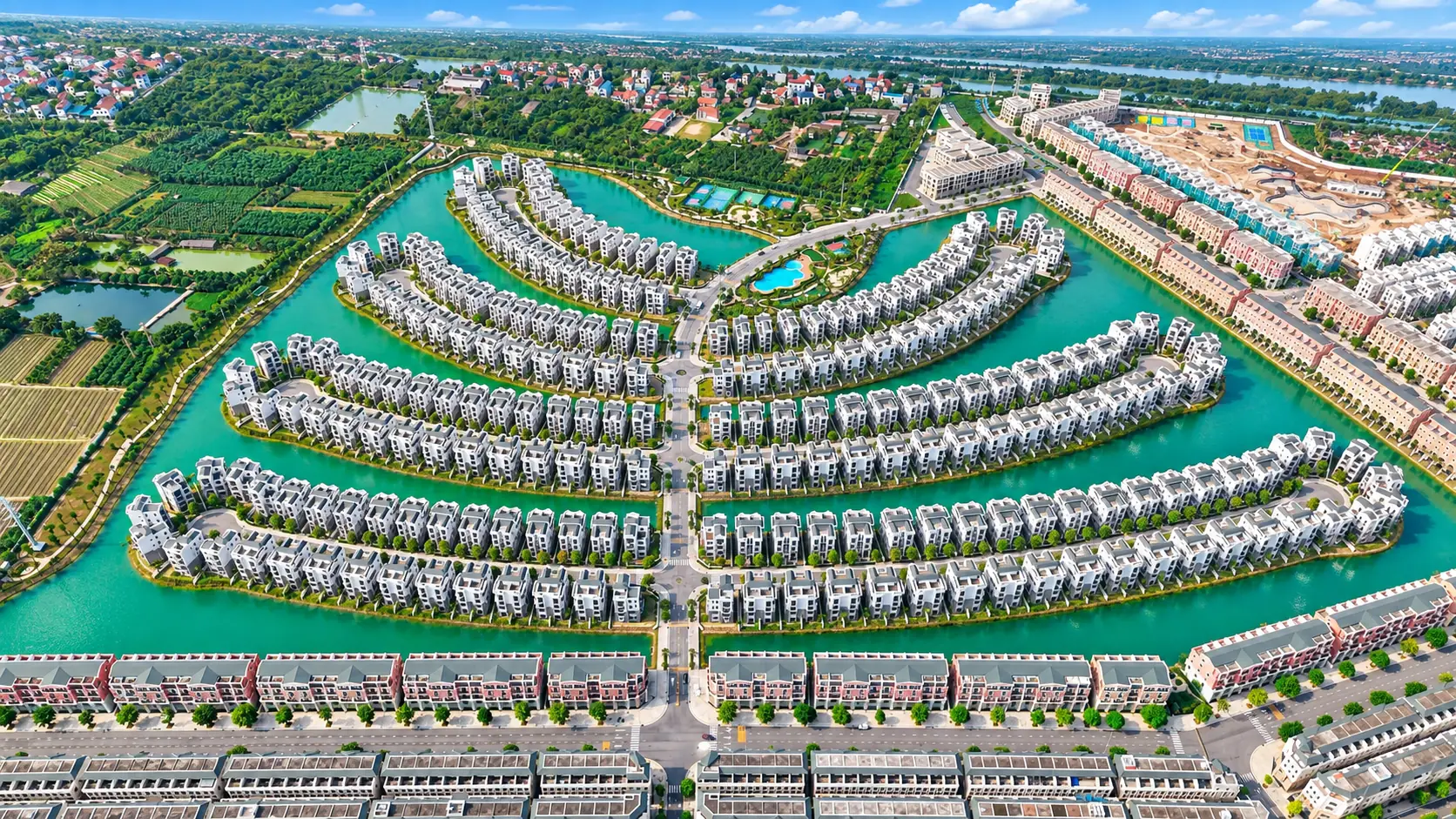 Toàn cảnh phân khu Đảo Ngọc nhìn từ flycam