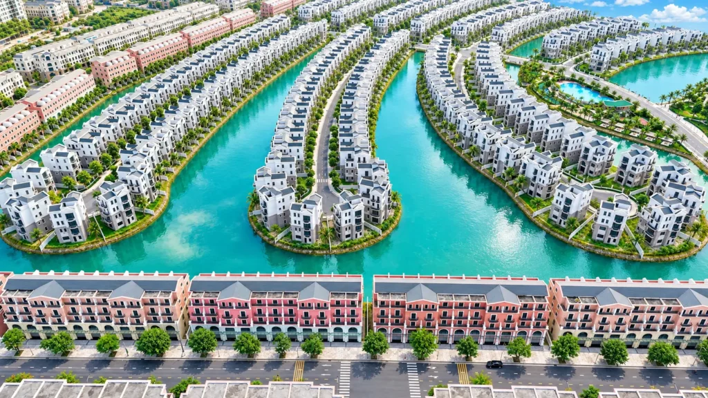 Các nhánh đảo biệt thự và dải shophouse phân khu Đảo Ngọc